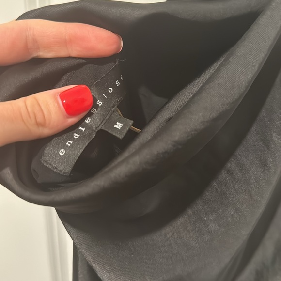 Endless rose black silk mini dress. Size medium worn once. Like new. - Picture 5 of 5